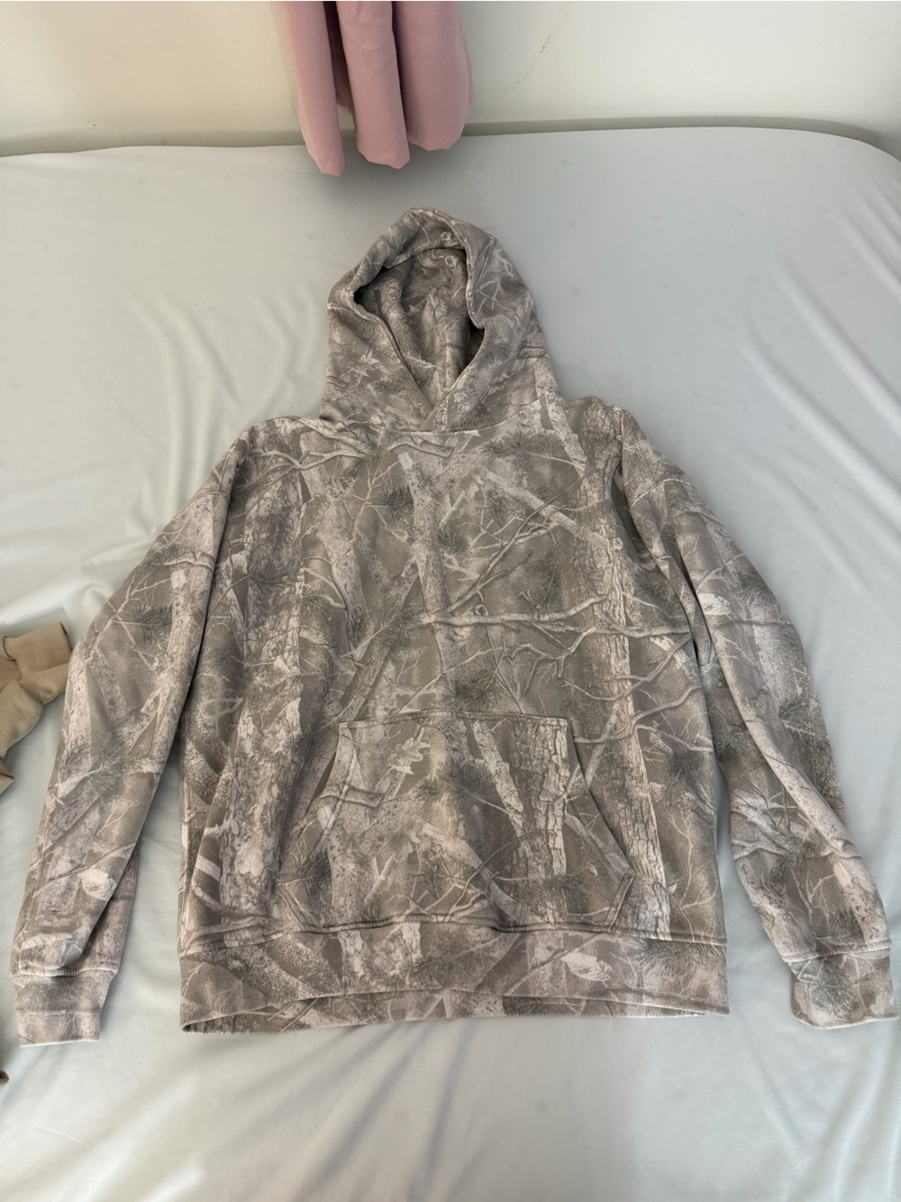 Abercrombie Women's Gray Camouflage Hoodie - Size Medium